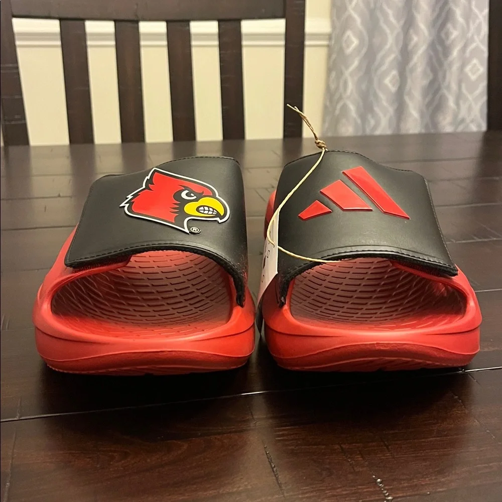 Adidas Lightblaze Louisville Cardinals Slides Sandals Shoes IH7116 Mens Size 10